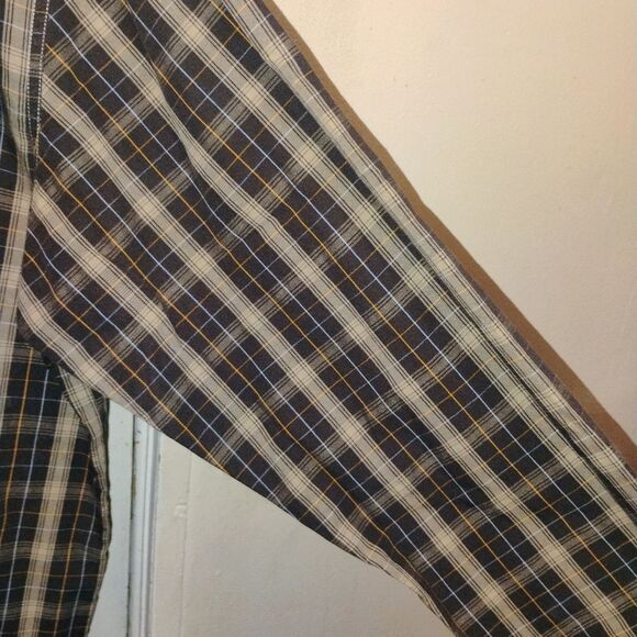 C E. Schmidt Work wear Nwot Classic Brown Plaid Button Down Shirt - Picture 8 of 13